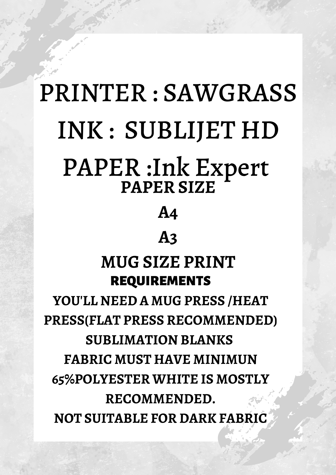 Sublimation Print