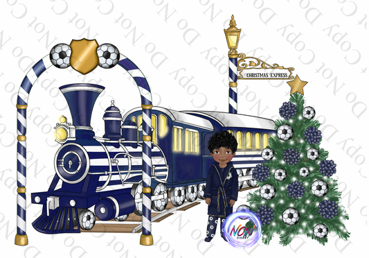 Football Christmas Express Boy DTF PRINT