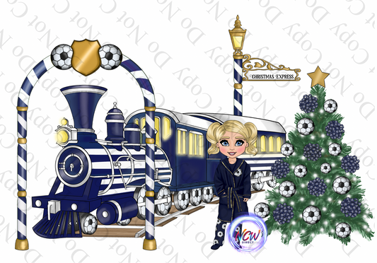 Football Christmas Express Girl DTF PRINT