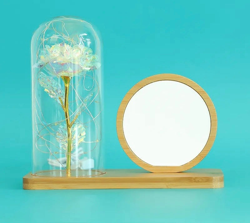 Rose with Circle Sublimation Photo Frame