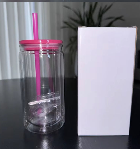 16oz Plastic Pre-Drilled snow globe Libby