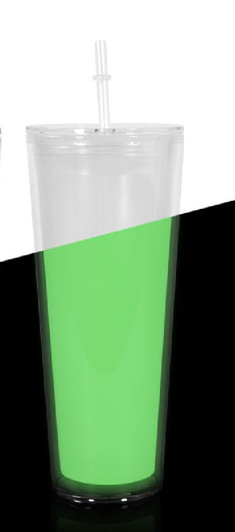 24oz Glow in the dark Insulated Pre-Drilled Tumbler