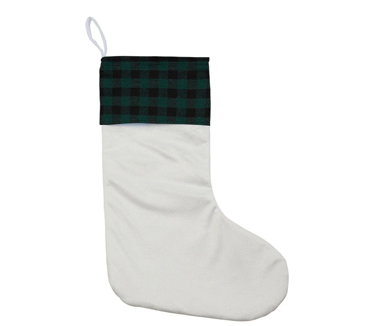 Sublimation Plaid Christmas Stocking