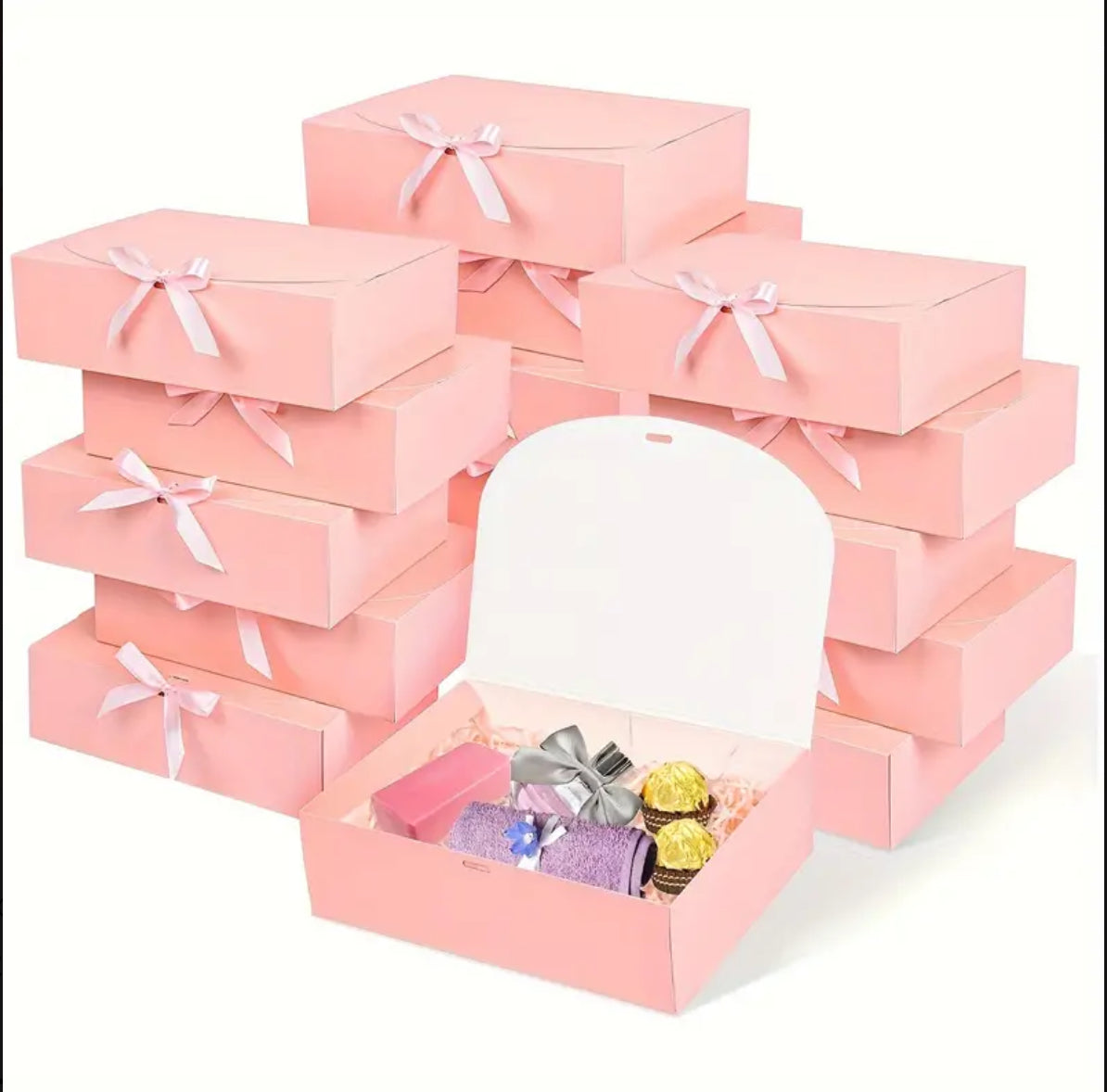 Pink Gift Box with Ribbon