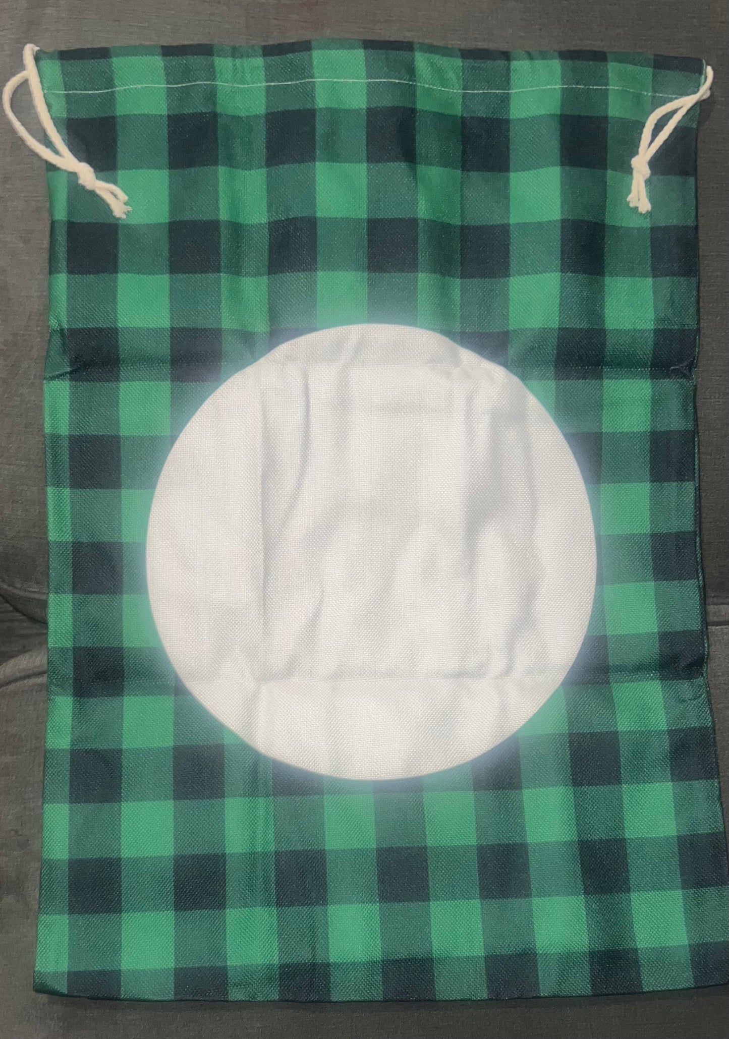 Large Xmas Gift Bag Sublimation Linen Drawstring Christmas