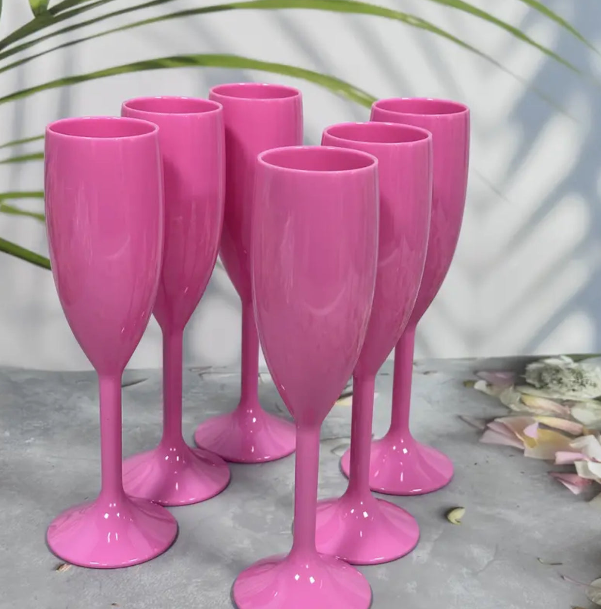 Reusable Plastic Champagne Flute 190ml - Polycarbonate