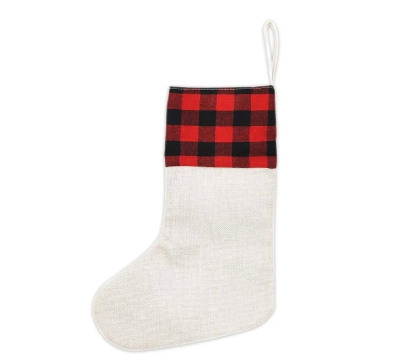 Sublimation Plaid Christmas Stocking