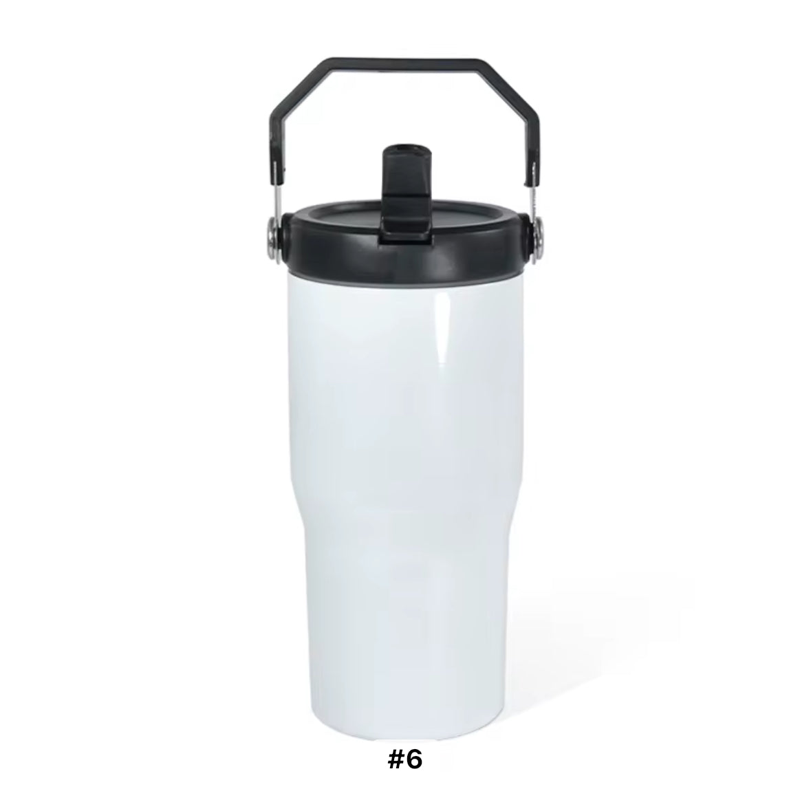 20oz Flip Coloured Handle Straw Sublimation Tumblers