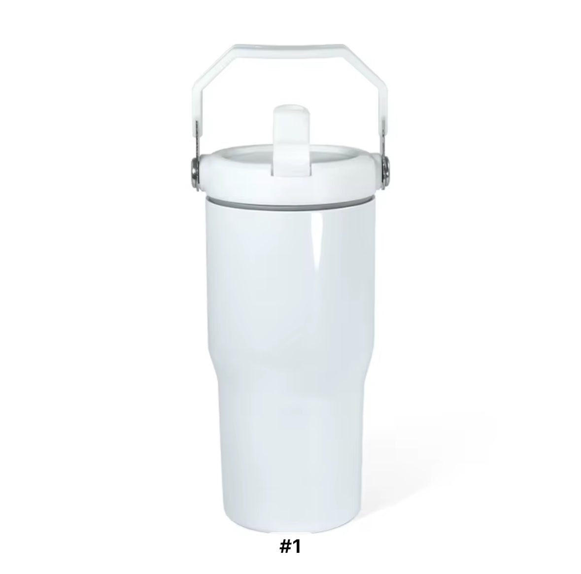 20oz Flip Coloured Handle Straw Sublimation Tumblers