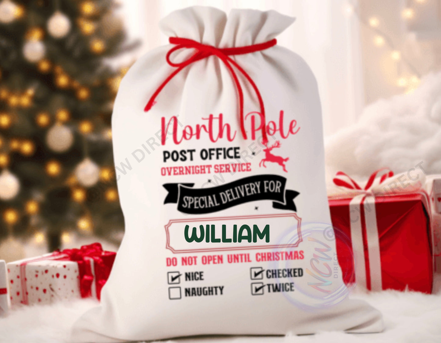 A3 Christmas Sack DTF Print