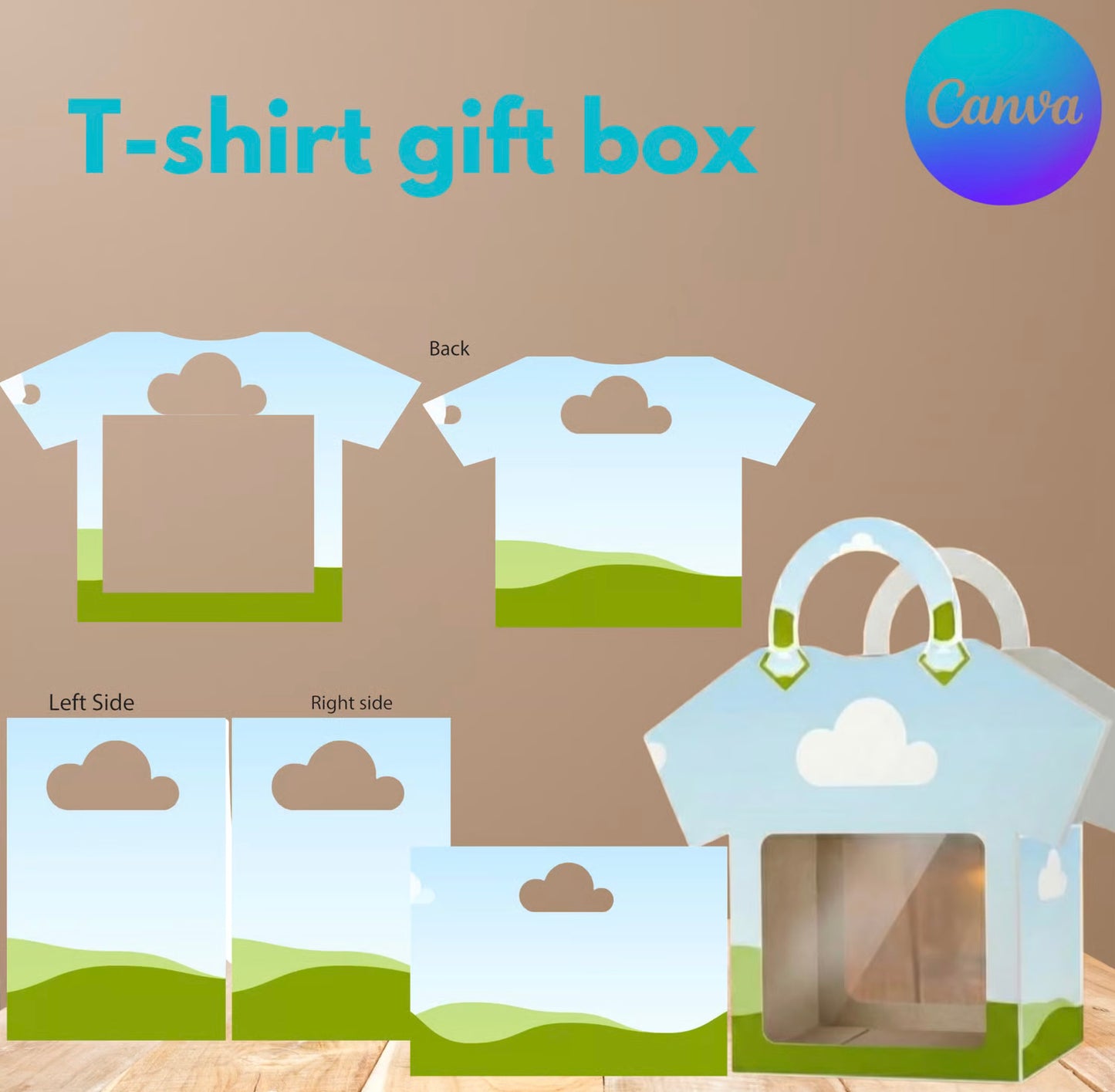 Shirt Gift box Canva Template