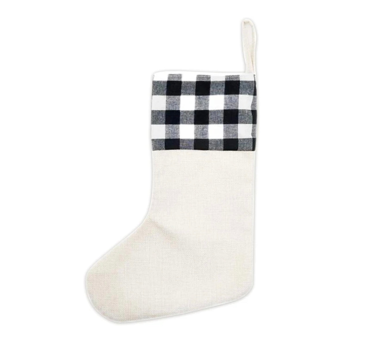 Sublimation Plaid Christmas Stocking