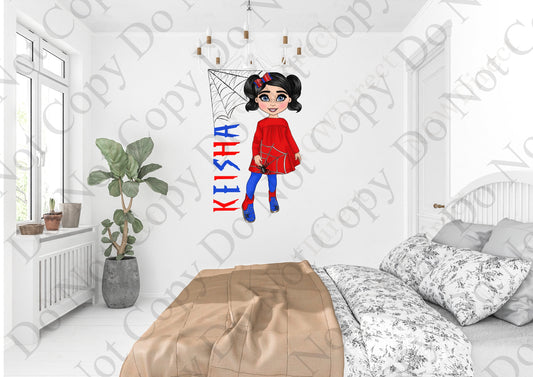 Red Web Girl wallpaper