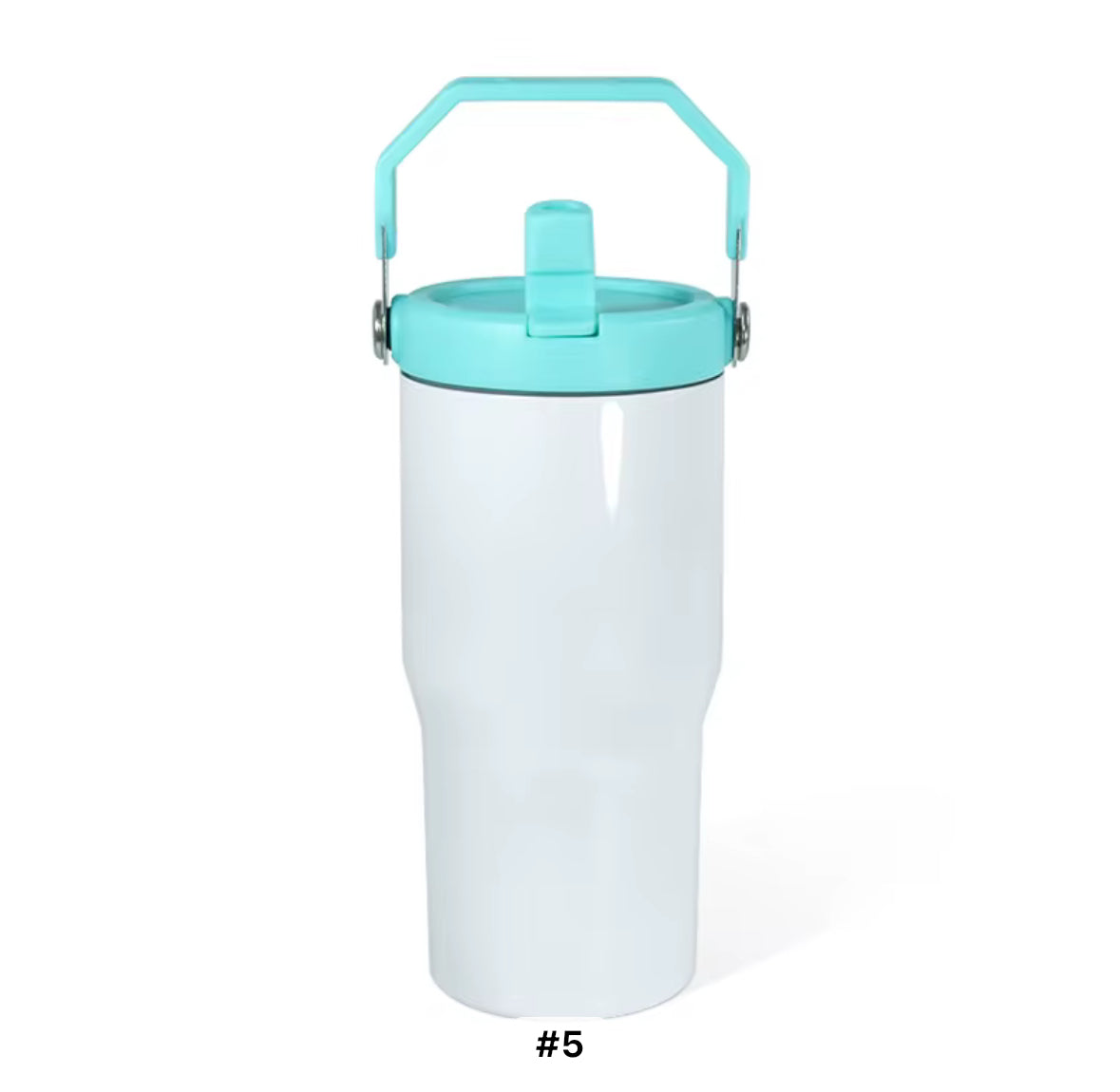 20oz Flip Coloured Handle Straw Sublimation Tumblers