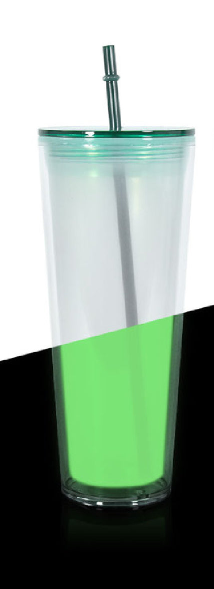 24oz Glow in the dark Insulated Pre-Drilled Tumbler