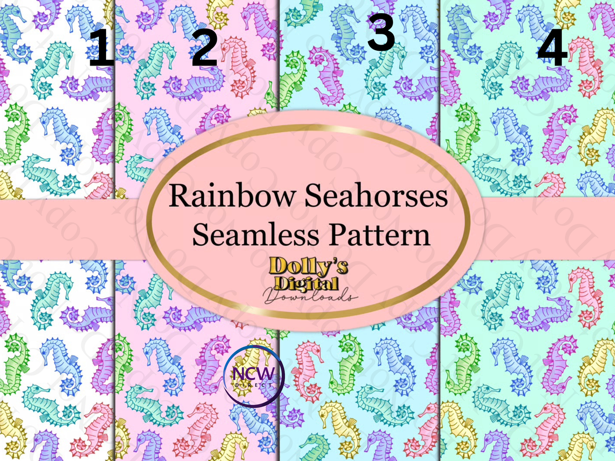 Rainbow Seahorse Wrapping Paper