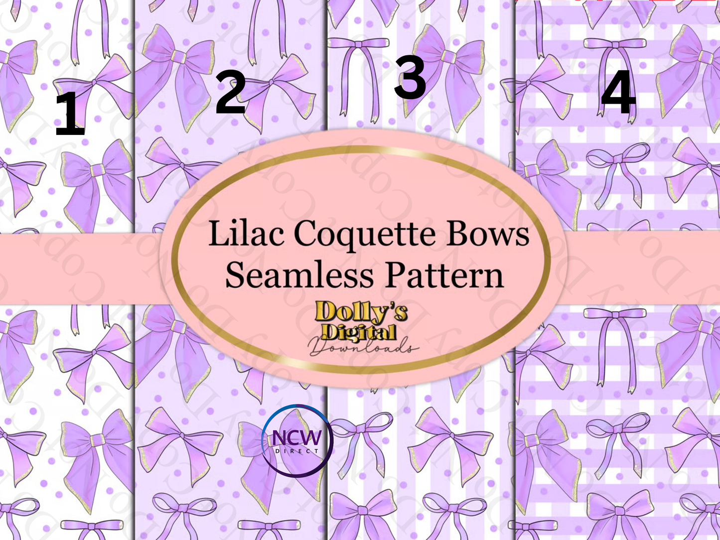 Lilac Coquette Bows Wrapping paper