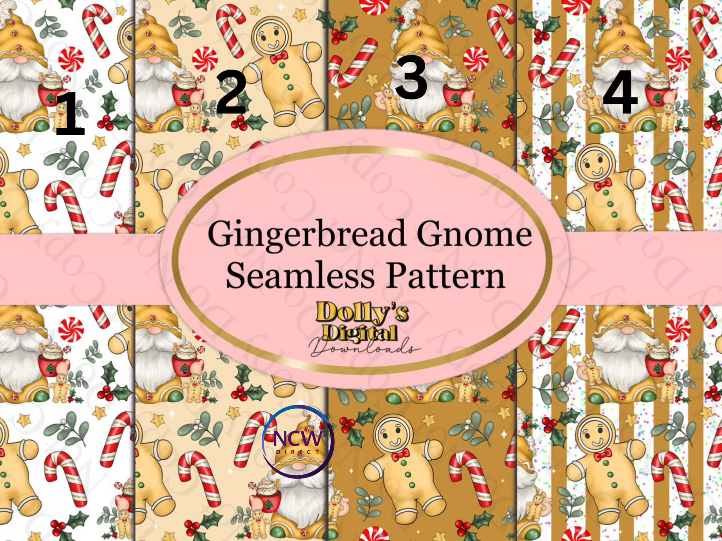 Gingerbread Gnome Wrapping paper