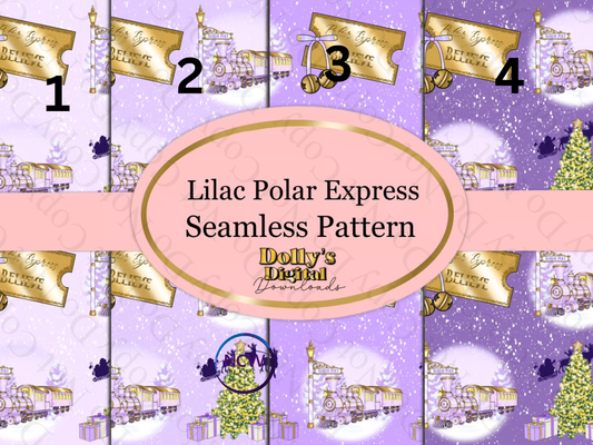 Lilac Polar Express Wrapping paper