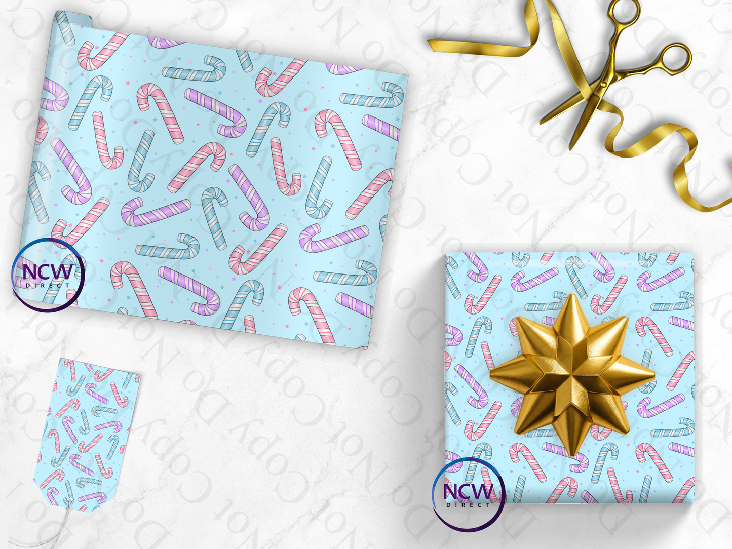 Pastel Candy Cane Wrapping paper