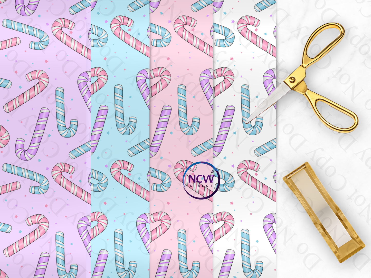 Pastel Candy Cane Wrapping paper
