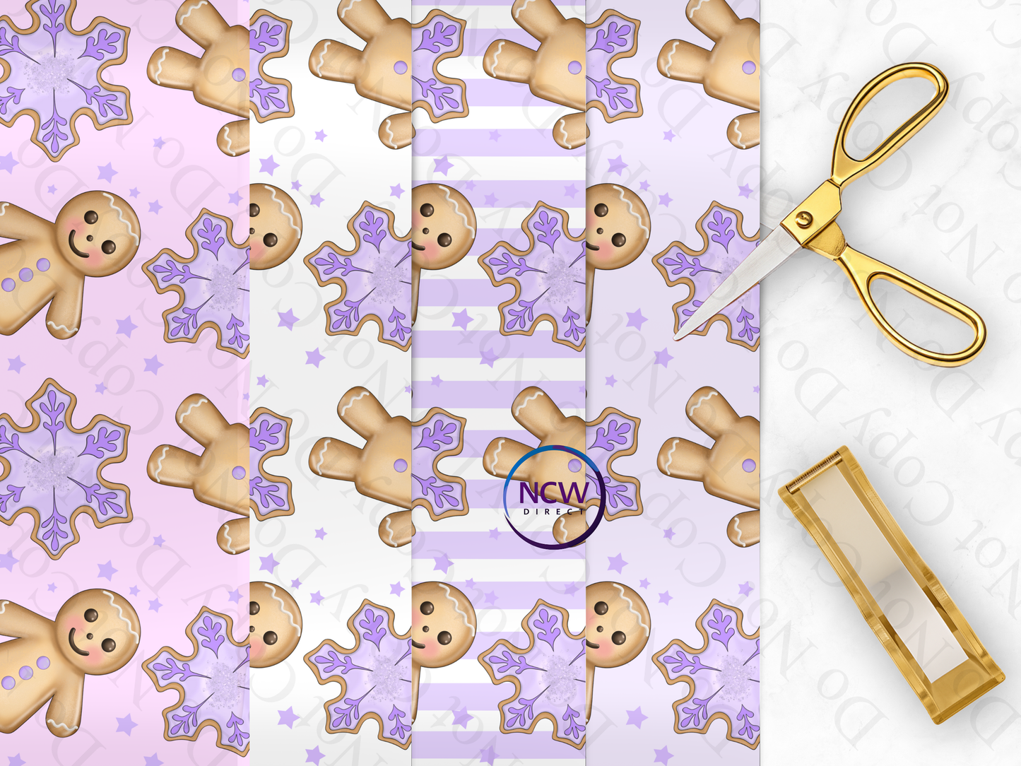 Lilac Gingerbread Wrapping paper
