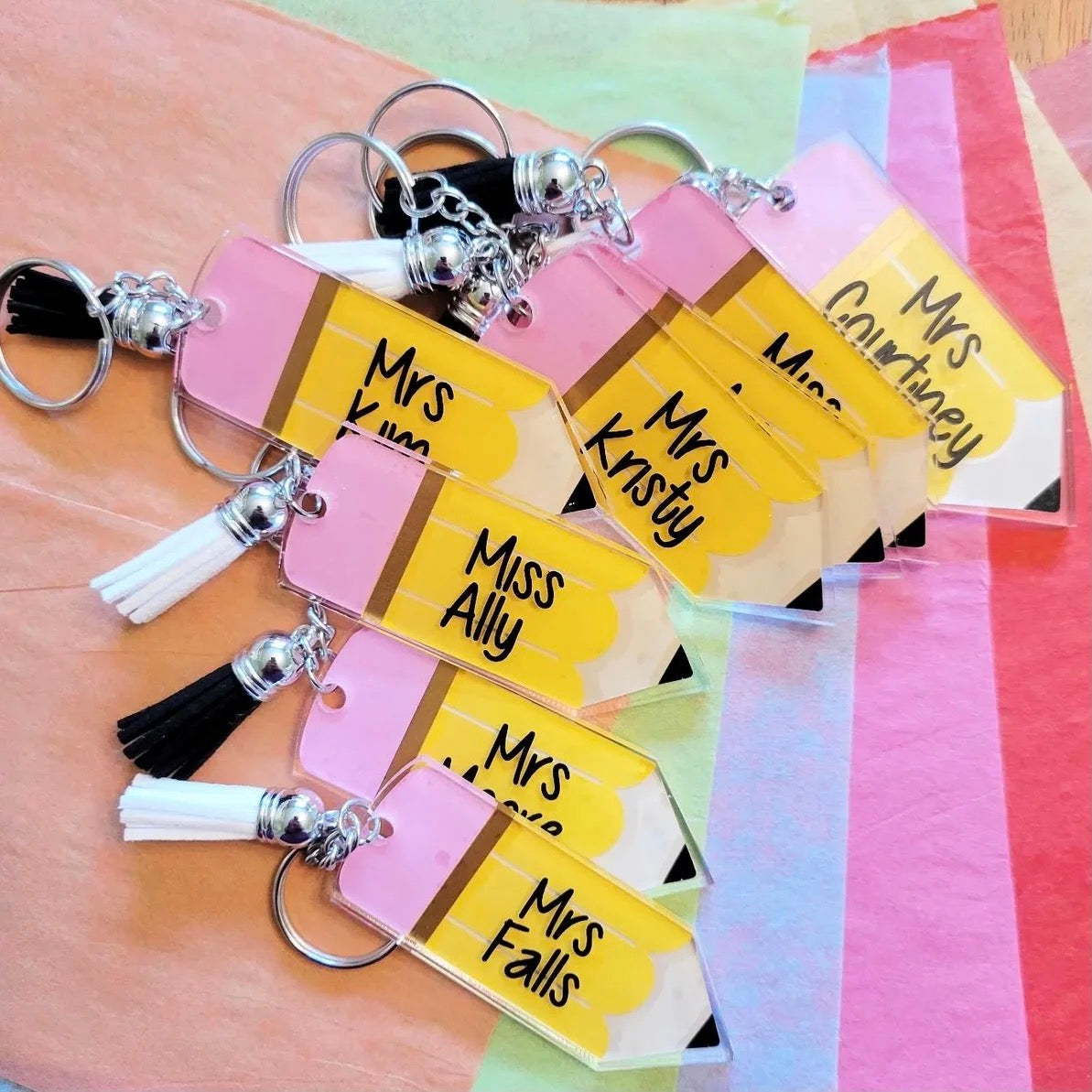 Acrylic Pencil Keyring