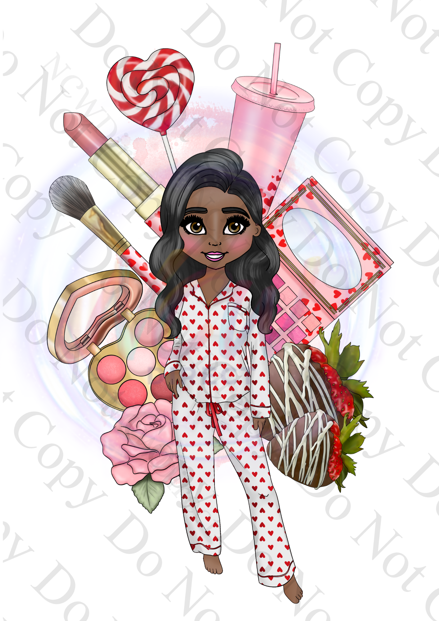 Valentine Makeup Doll DTF
