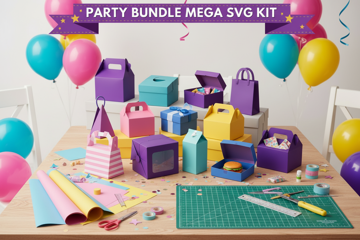 Party Favour Boxes SVG