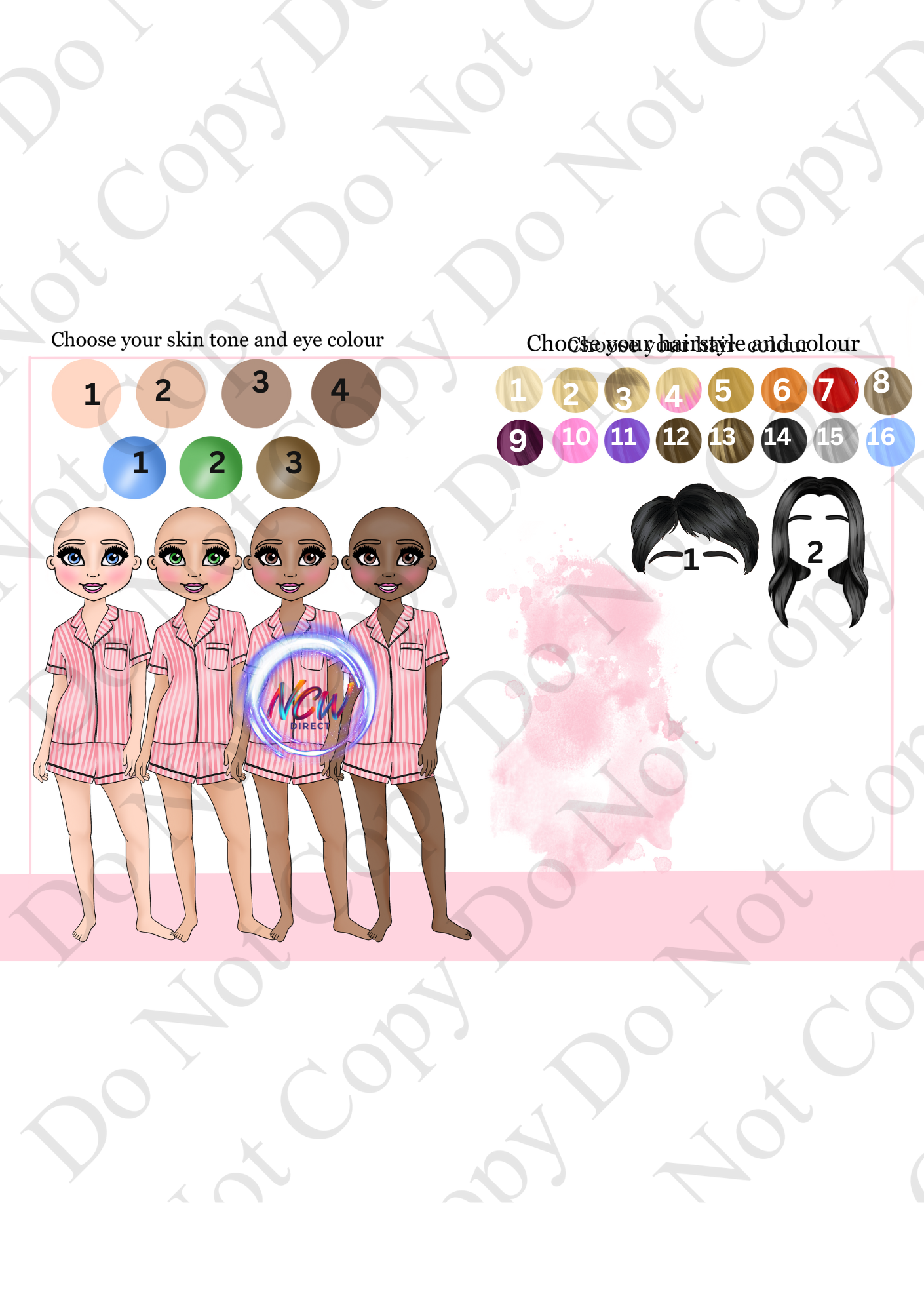 Shorts  Makeup Doll DTF A3