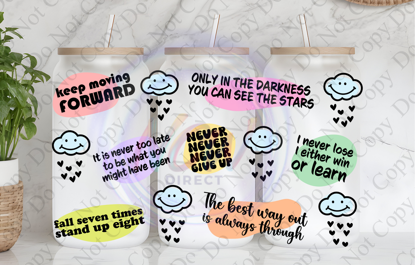 Never Give up Positive Motivation UVDTF