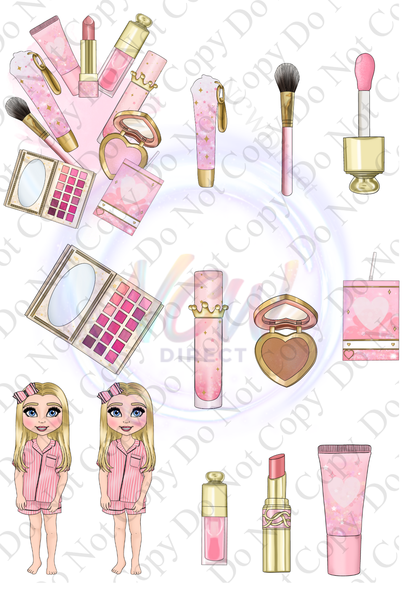 Shorts Toddler Make up Girl UVDTF A4