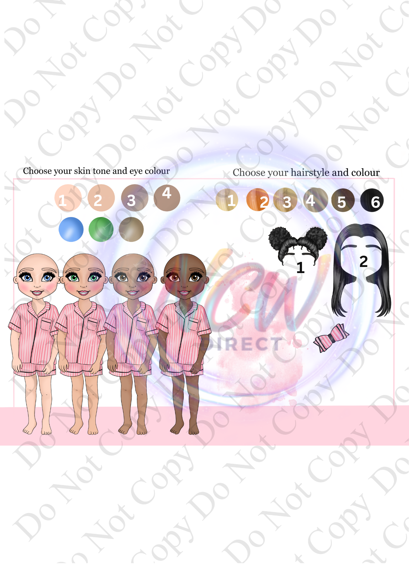 Shorts PJ Toddler Makeup Doll UVDTF