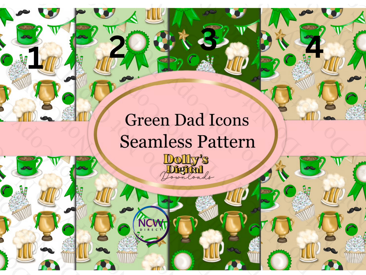 Green Dad Icons Wrapping Paper