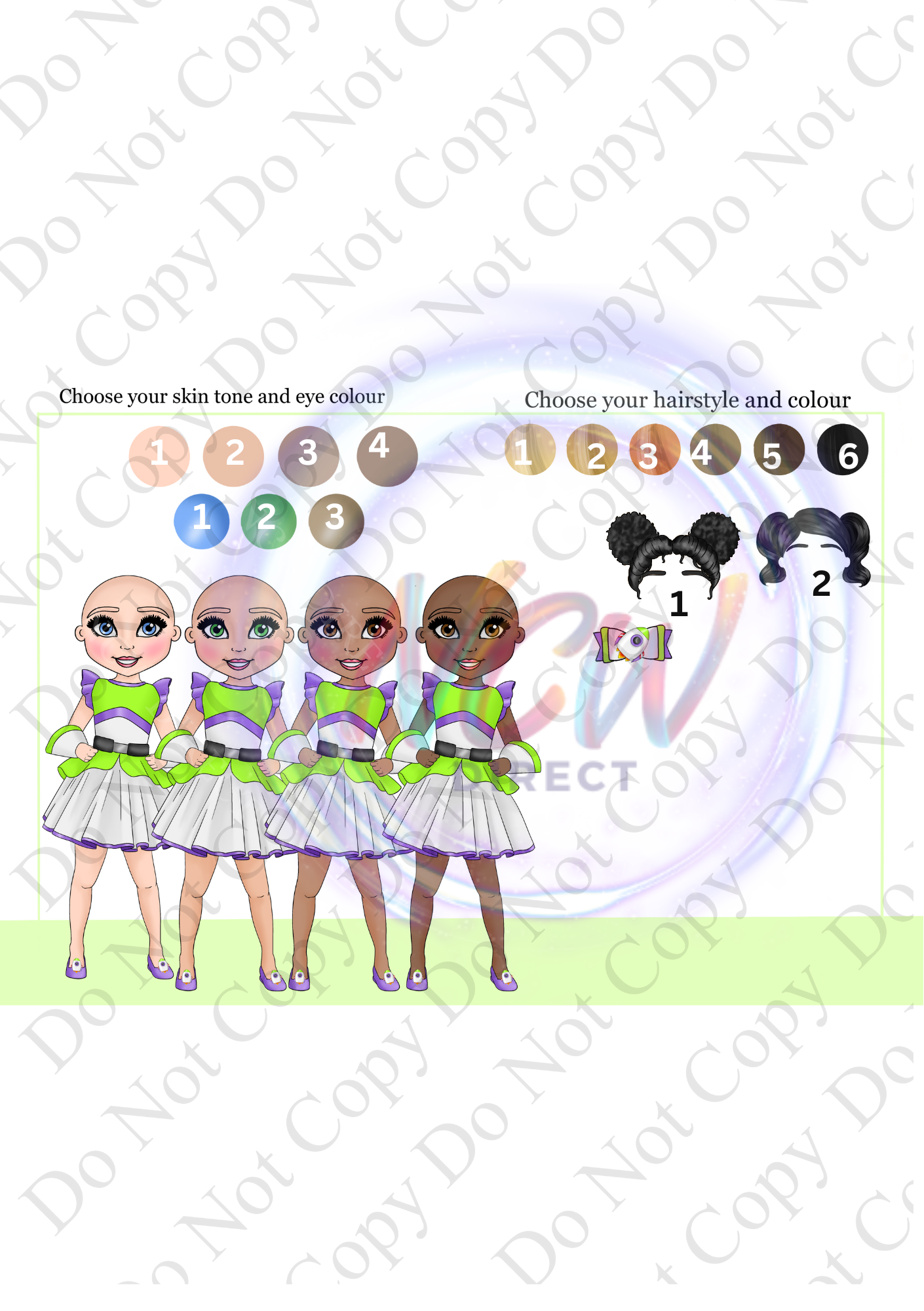 Space land Girl UVDTF