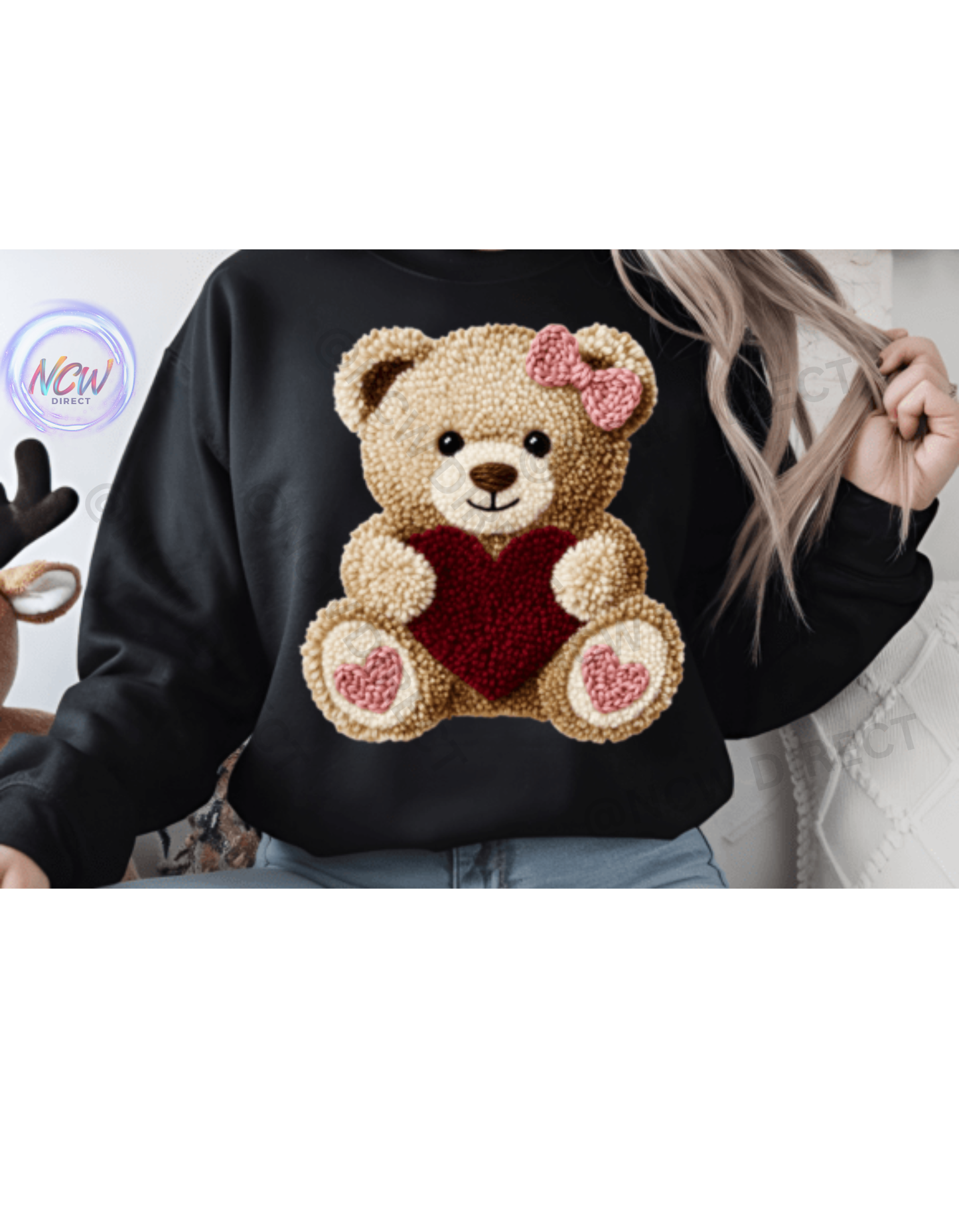 Teddy Faux Yarn Crochet DTF Print