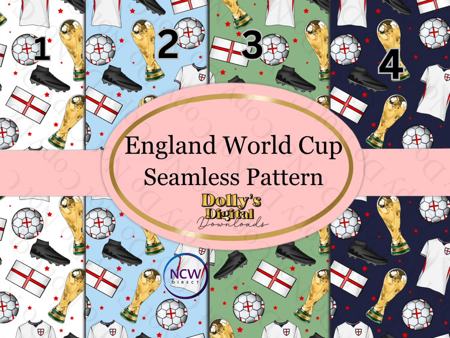 England World Cup Seamless Wrapping Paper