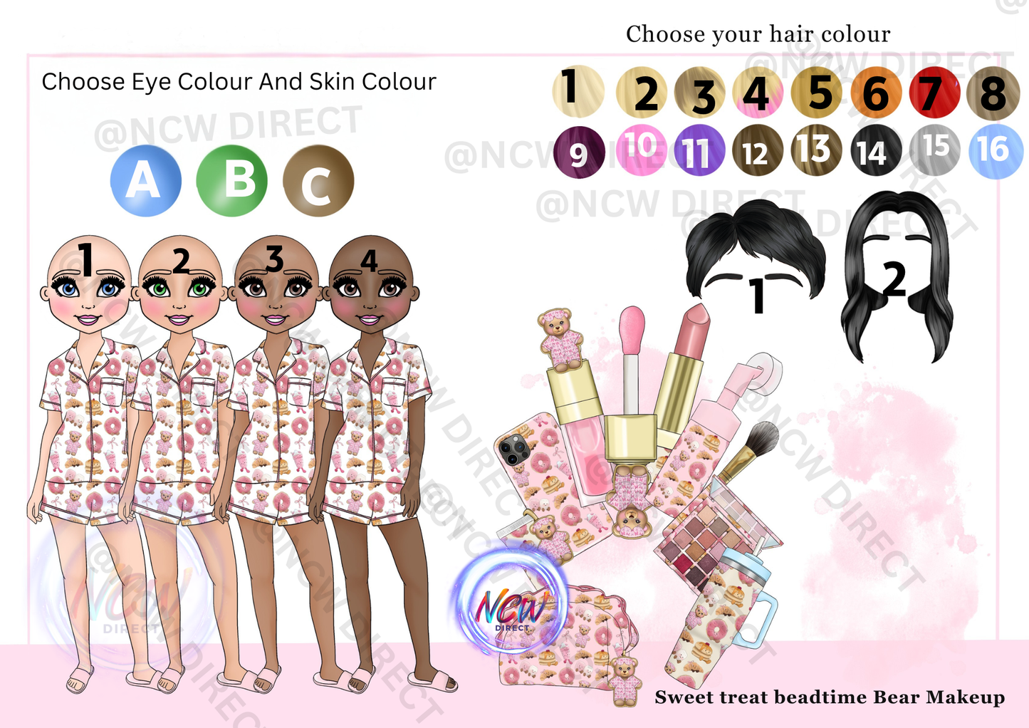 Sweet Treat Bedtime Bear Makeup Dolly