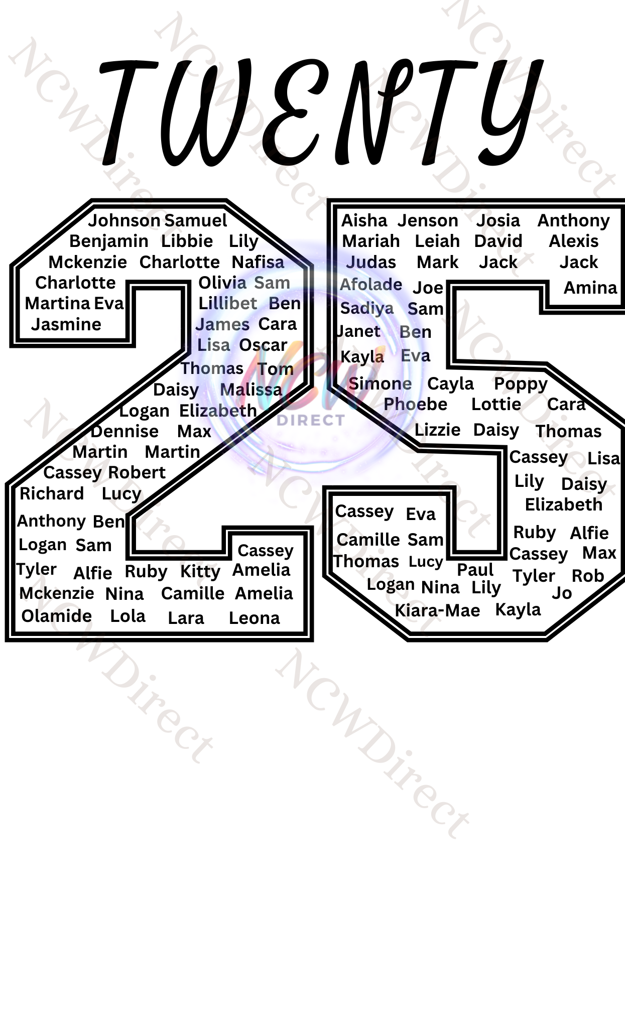 School Leavers DTF Print  WITH NAMES