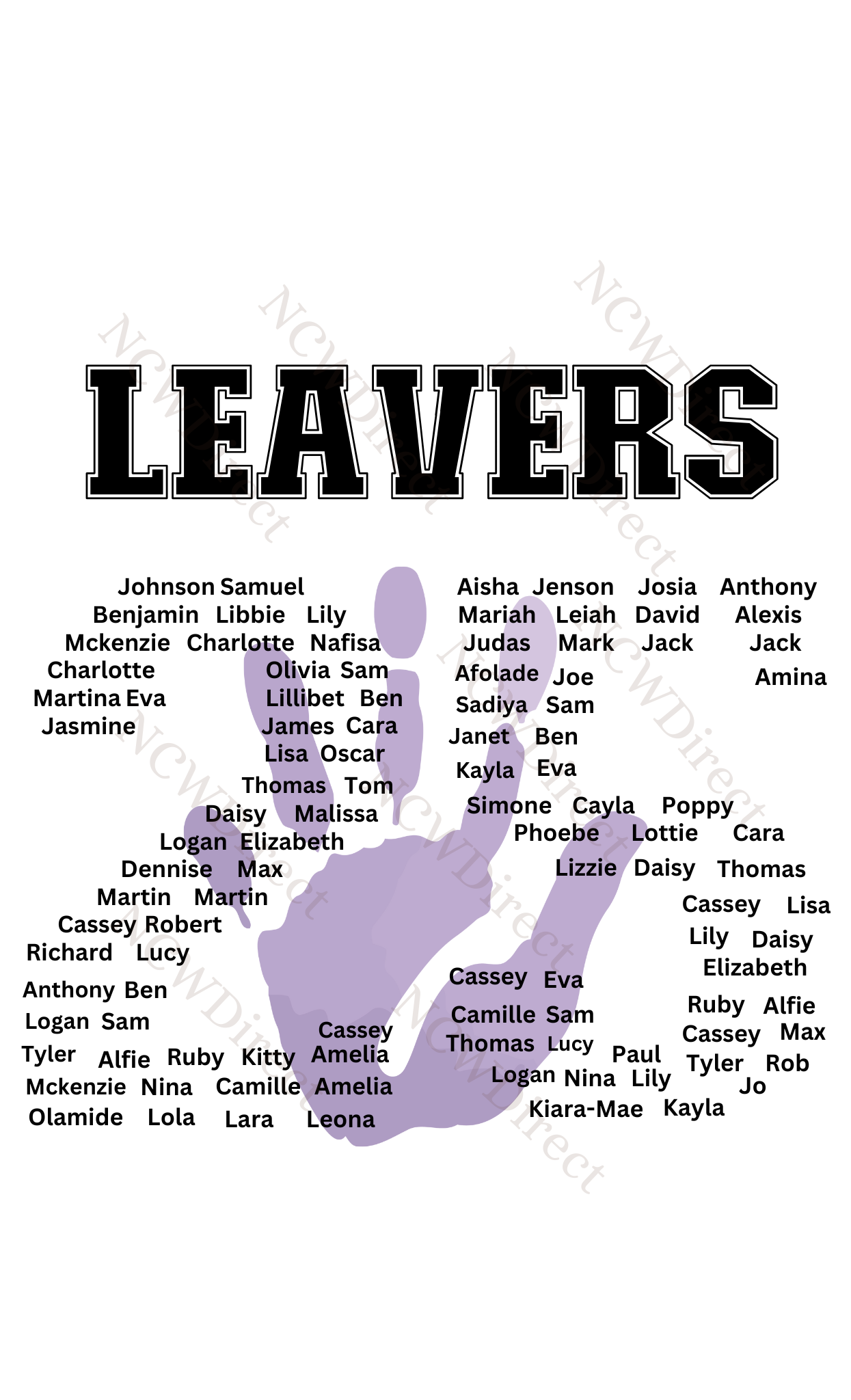 School Leavers DTF Print  WITH NAMES