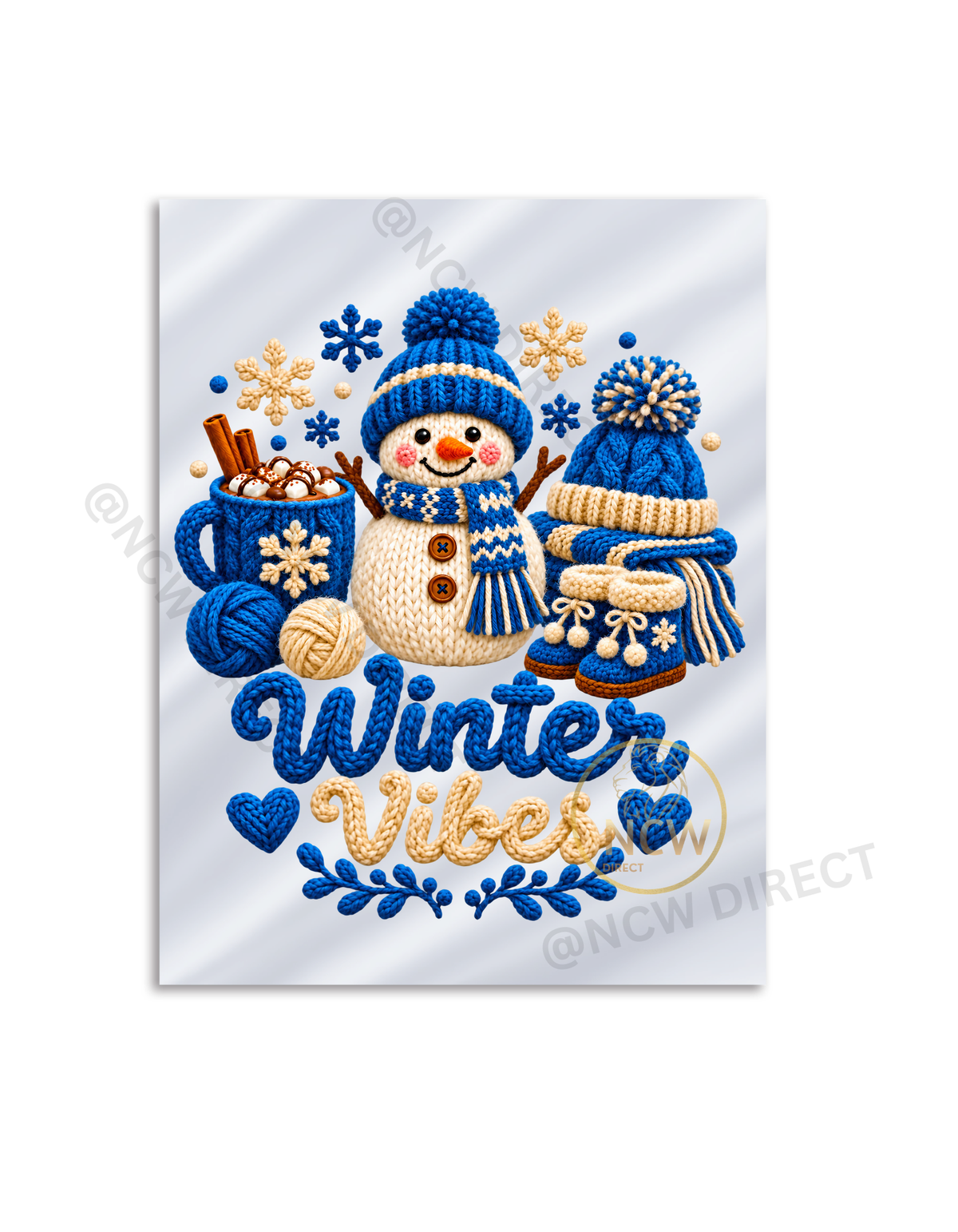 Winter Vibes Yarn Crochet DTF Print