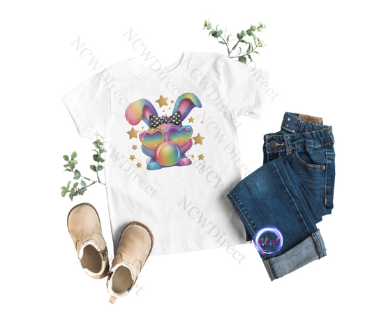 Rainbow Bunny DTF