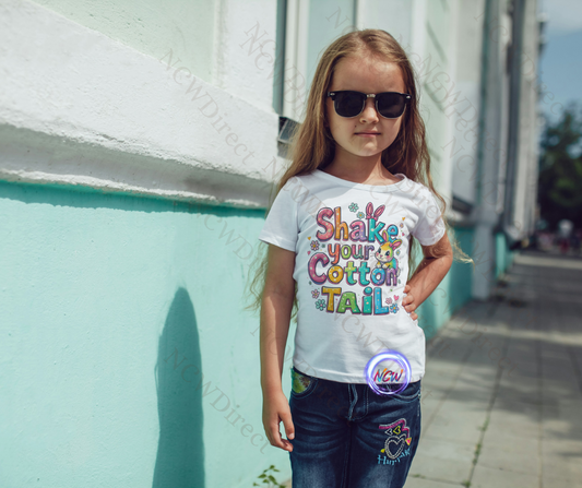 Rainbow Shake your Cotton Tail DTF