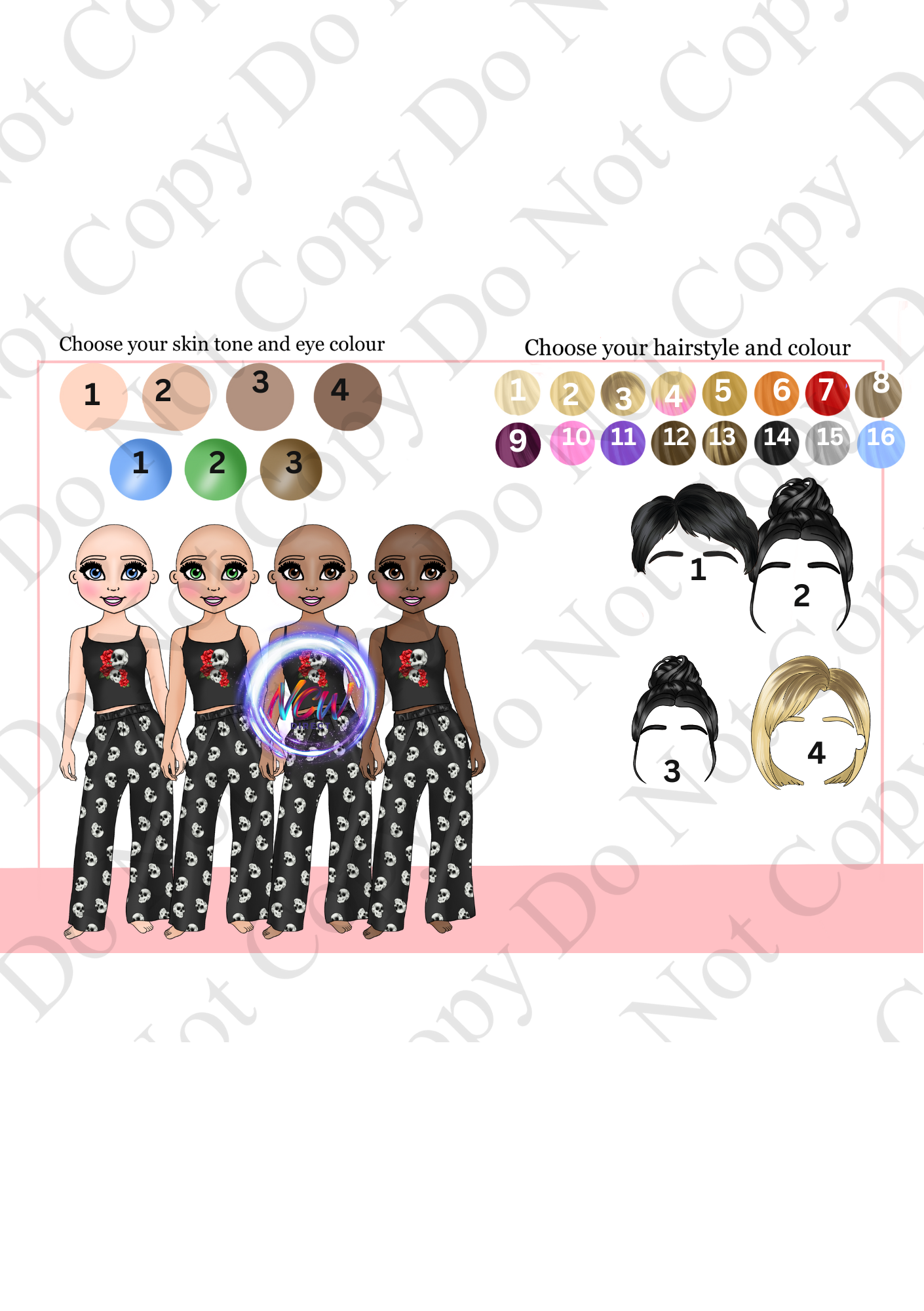 Various Makeup Doll UVDTF