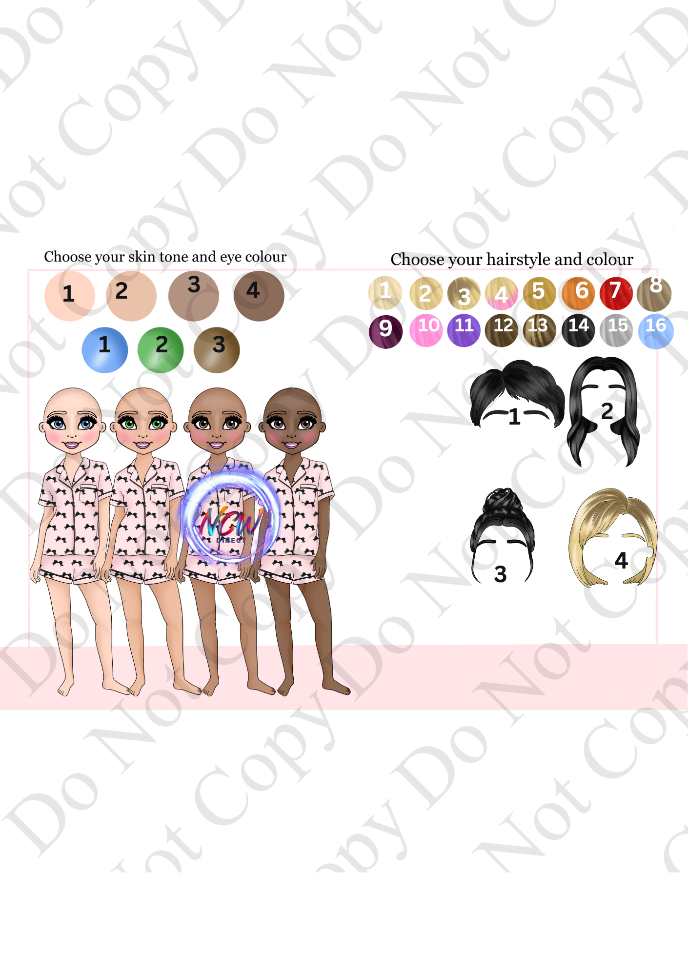 Various Makeup Doll UVDTF