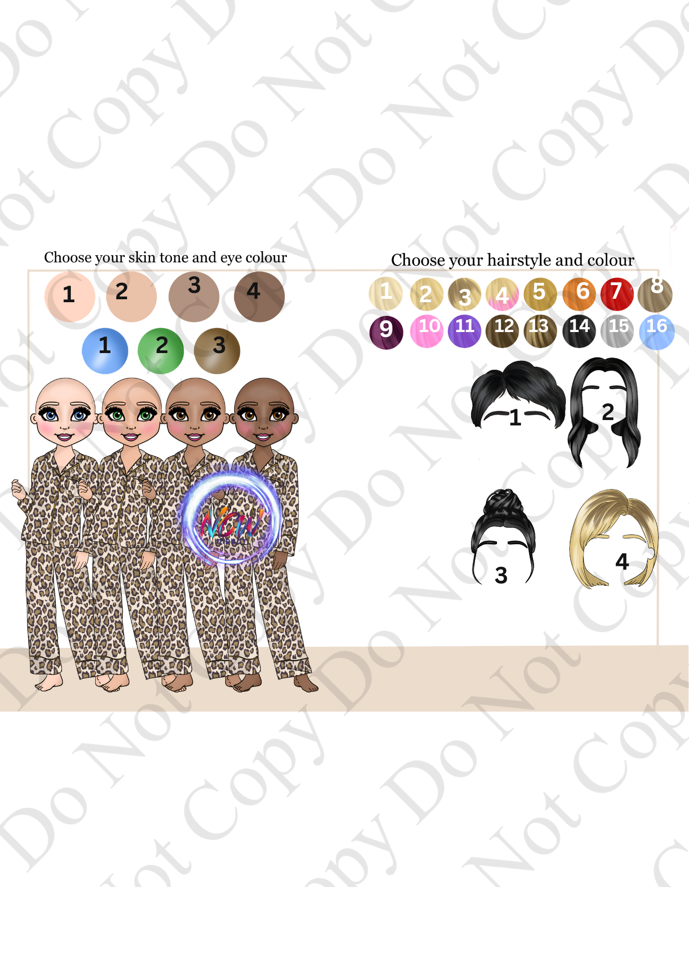 Various Makeup Doll UVDTF