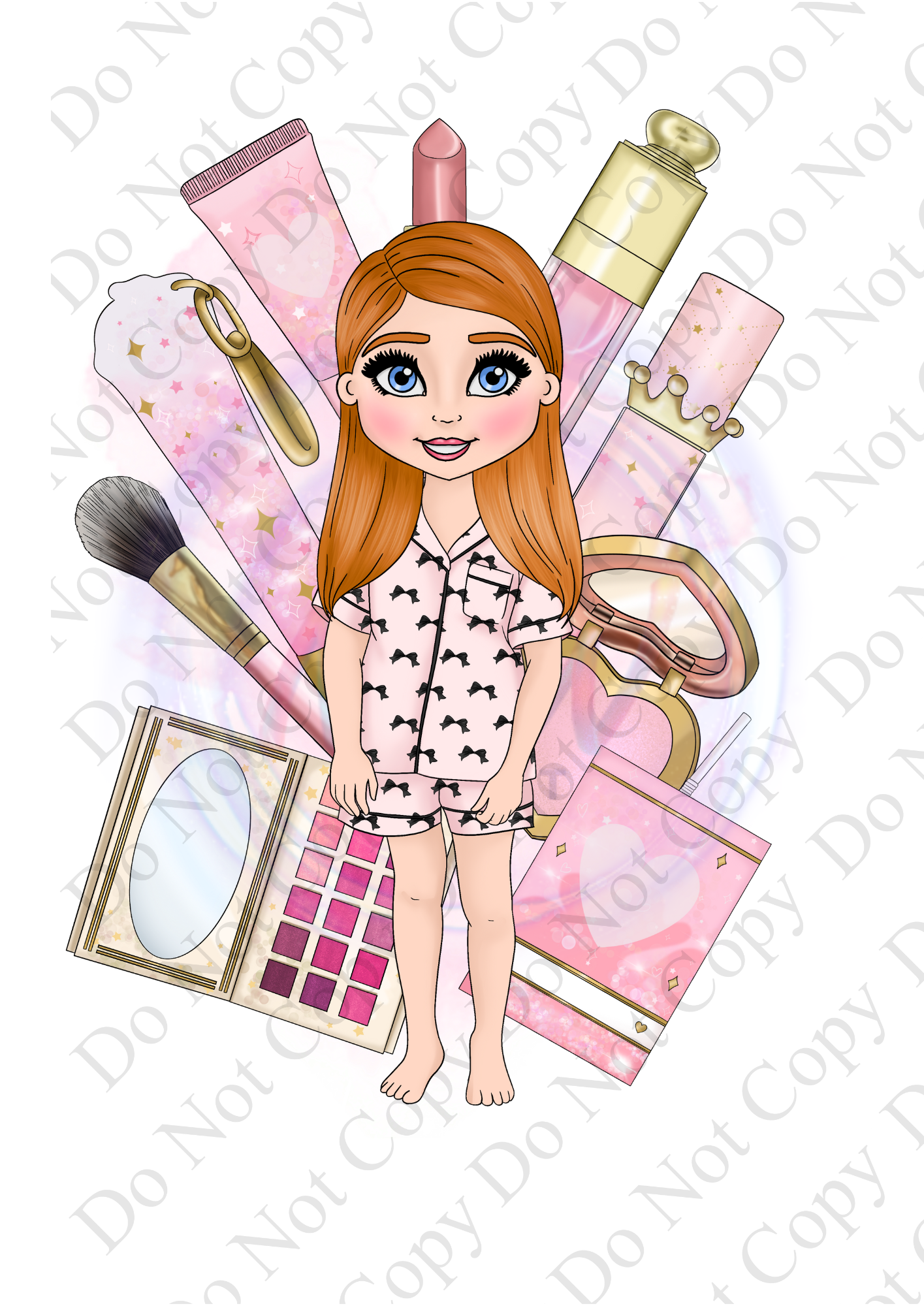 Various Makeup Toddler girl UVDTF Sheet