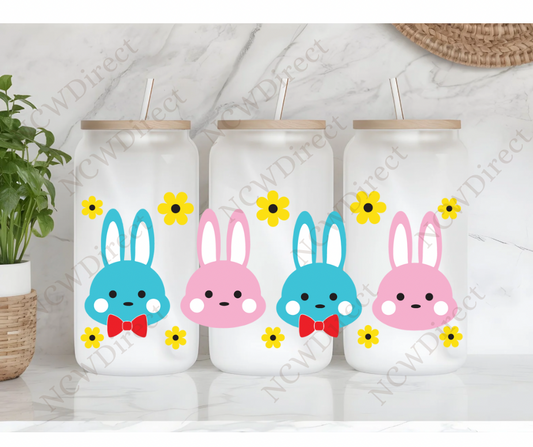 Flower Bunny Easter Libbey Wrap