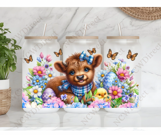 Easter Highland Cow Libbey Wrap
