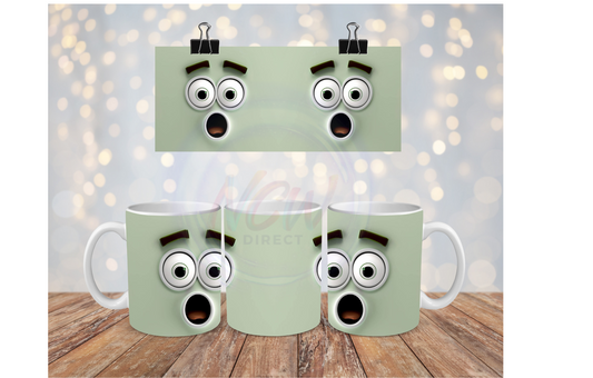 11oz funny face Sublimation Print